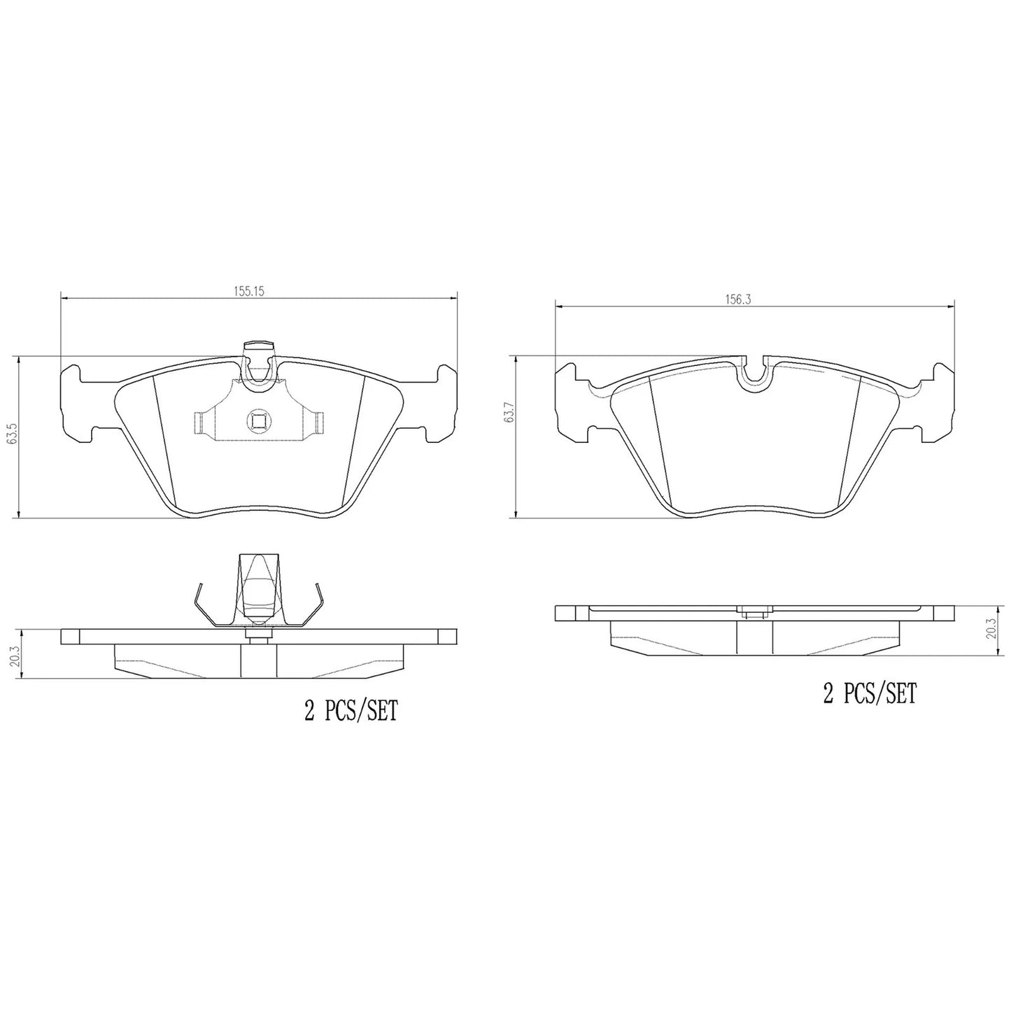 Brembo 05-06 BMW M3 / Z4 Front Premium NAO Ceramic OE Equivalent Pad | BMW Z3/Z4 (95-08) (P06042N)
