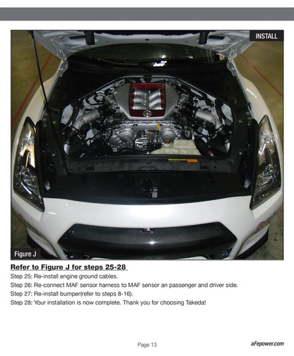 aFe Takeda Stage-2 Pro 5R Cold Air Intake System w/ Pro 5R Filter | Nissan GT-R (09-24) (TA-3007B)