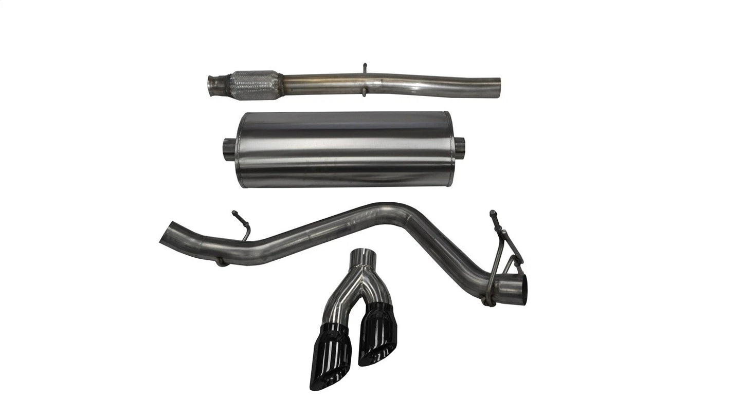 CORSA Sport, Touring / 3.0 in Cat-Back SSE 4 in Twin Tips | Silverado/Sierra 5.3L (14848BLK)