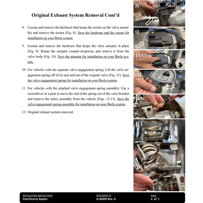 Borla 2.75in Catback Exhaust | Ford Bronco Raptor V6 Turbo (22-24) / 4in Tips