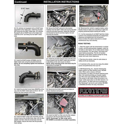 K&N 12-13 Toyota Camry 2.5L Black Typhoon Cold-Air Intake | Toyota Camry (12-13) (69-8620TTK)