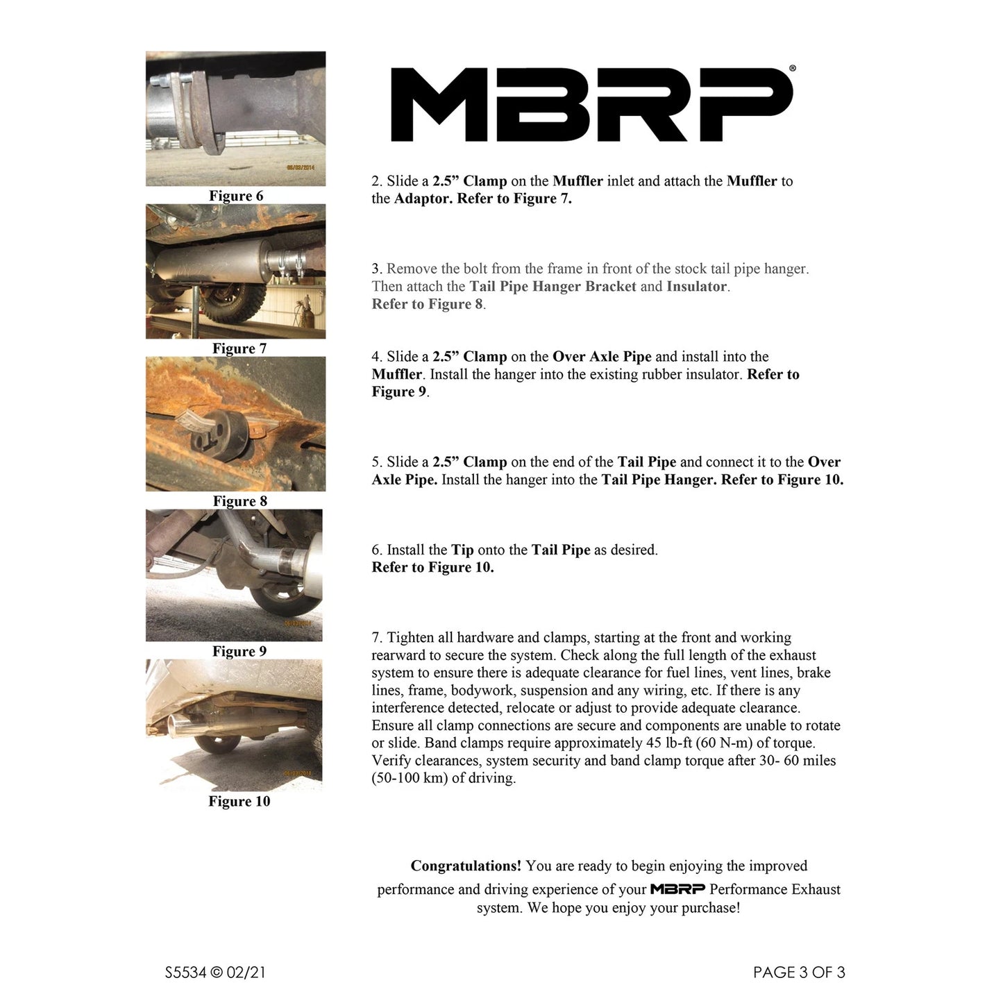 MBRP 2.5in Cat-Back Single Rear Exit T409 Exhaust | Jeep Cherokee 2.5L (86-00) (S5534409)