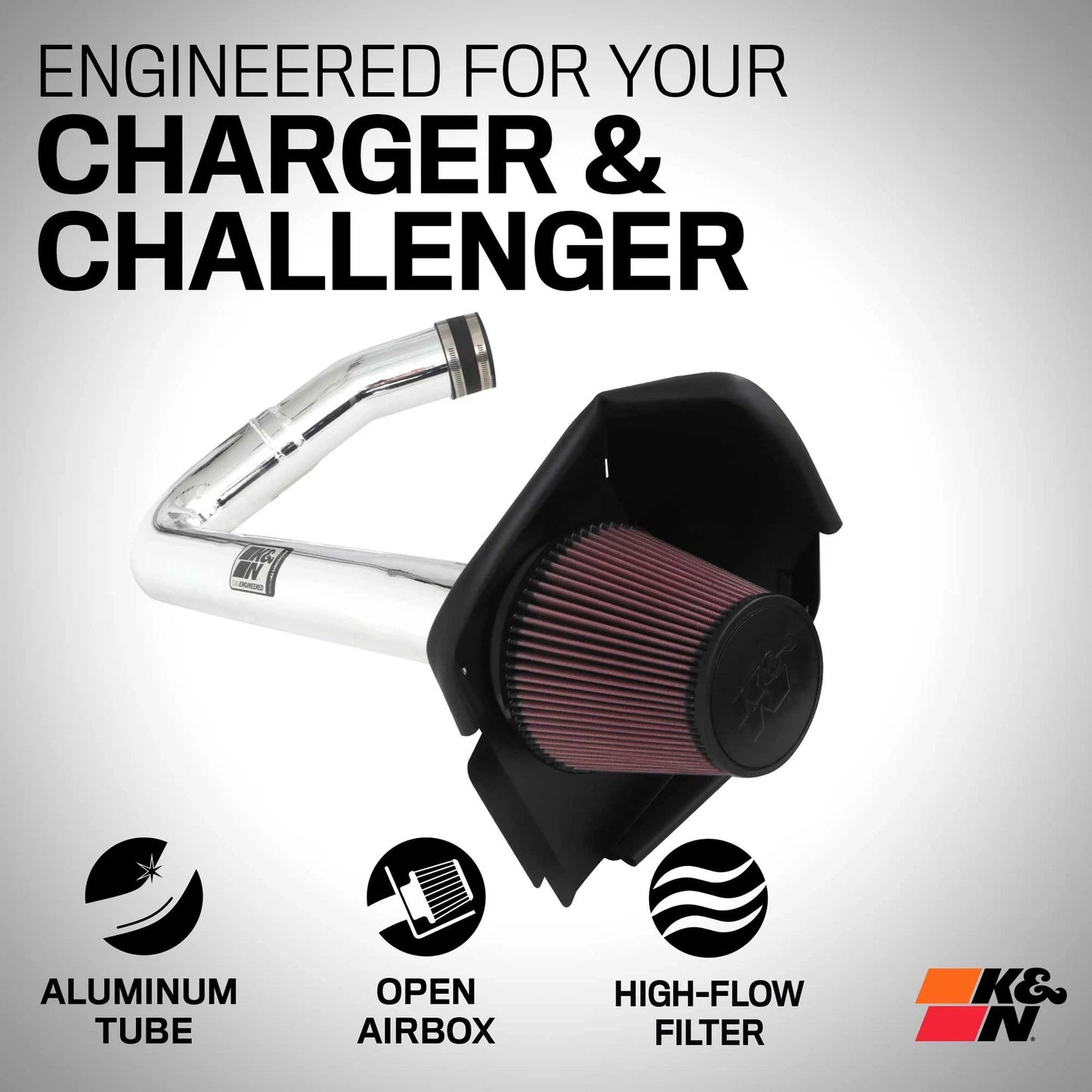K&N Typhoon Performance Intake | Chrysler 300 (11-12) / Dodge Challenger/Charger (11-12) (69-2544TP)
