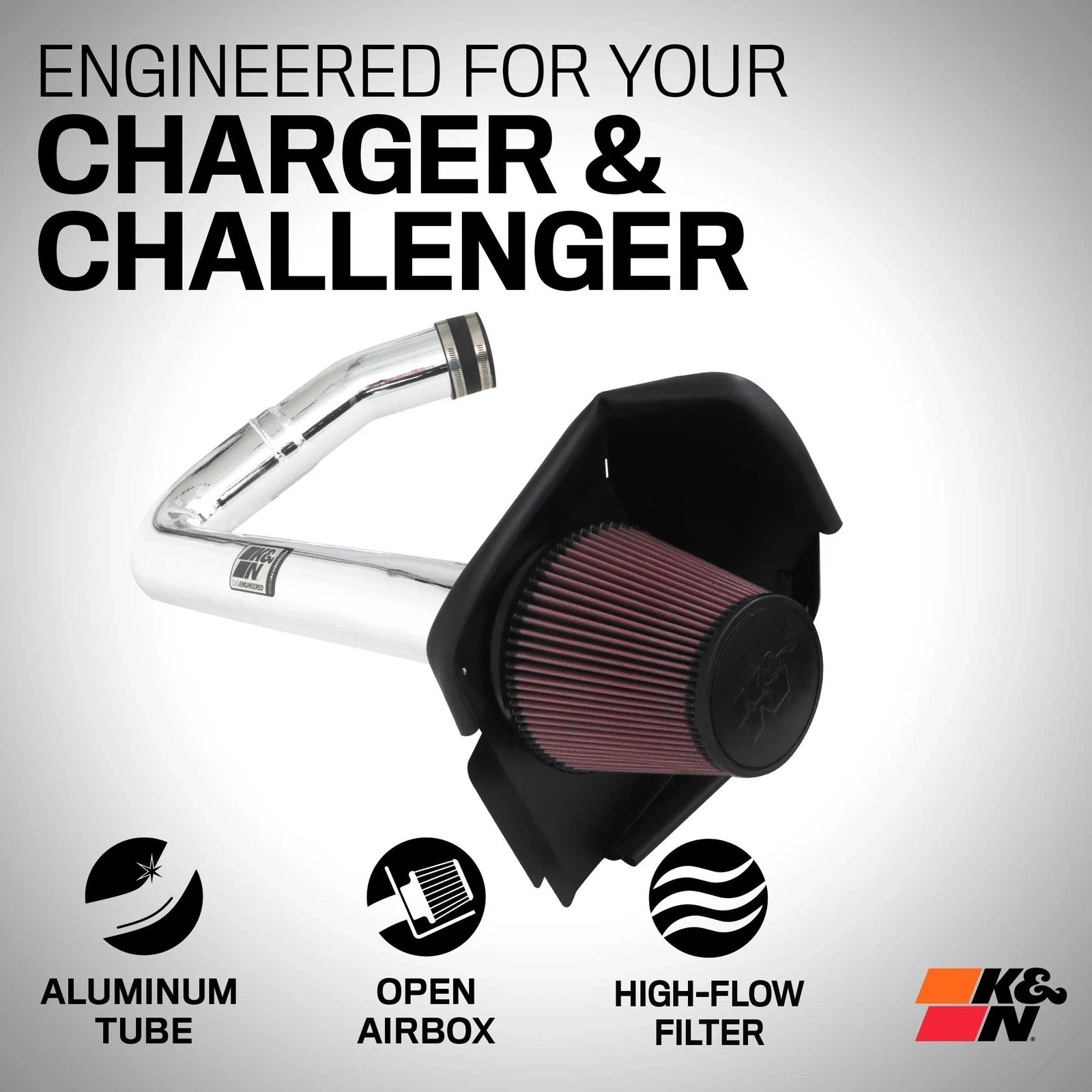 K&N Typhoon Performance Intake | Chrysler 300 (11-12) / Dodge Challenger/Charger (11-12) (69-2544TP)