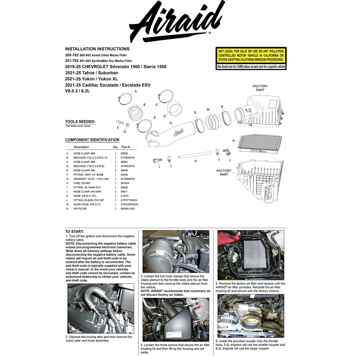 Airaid Jr. Intake Kit | Chevrolet Silverado 5.3L (2019) (200-782)
