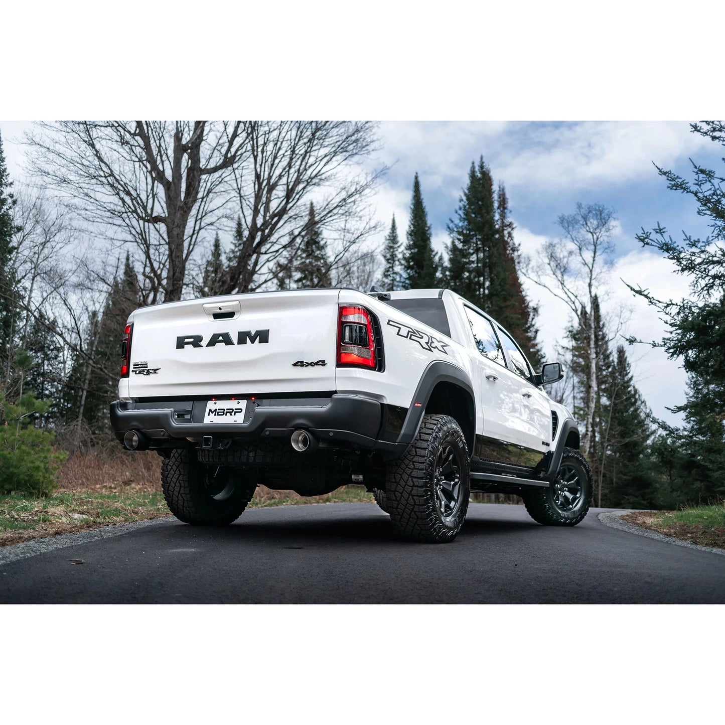 MBRP 3in Cat-Back Exhaust Dual Rear Carbon Fiber Tips Race T304 | Ram TRX 6.2 S/C (21) (S51543CF)