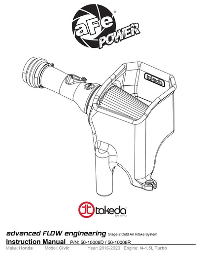 aFe Stage-2 Pro 5R Intake 7" Filter | Honda Civic I4 1.5L (16-19) (56-10008R)