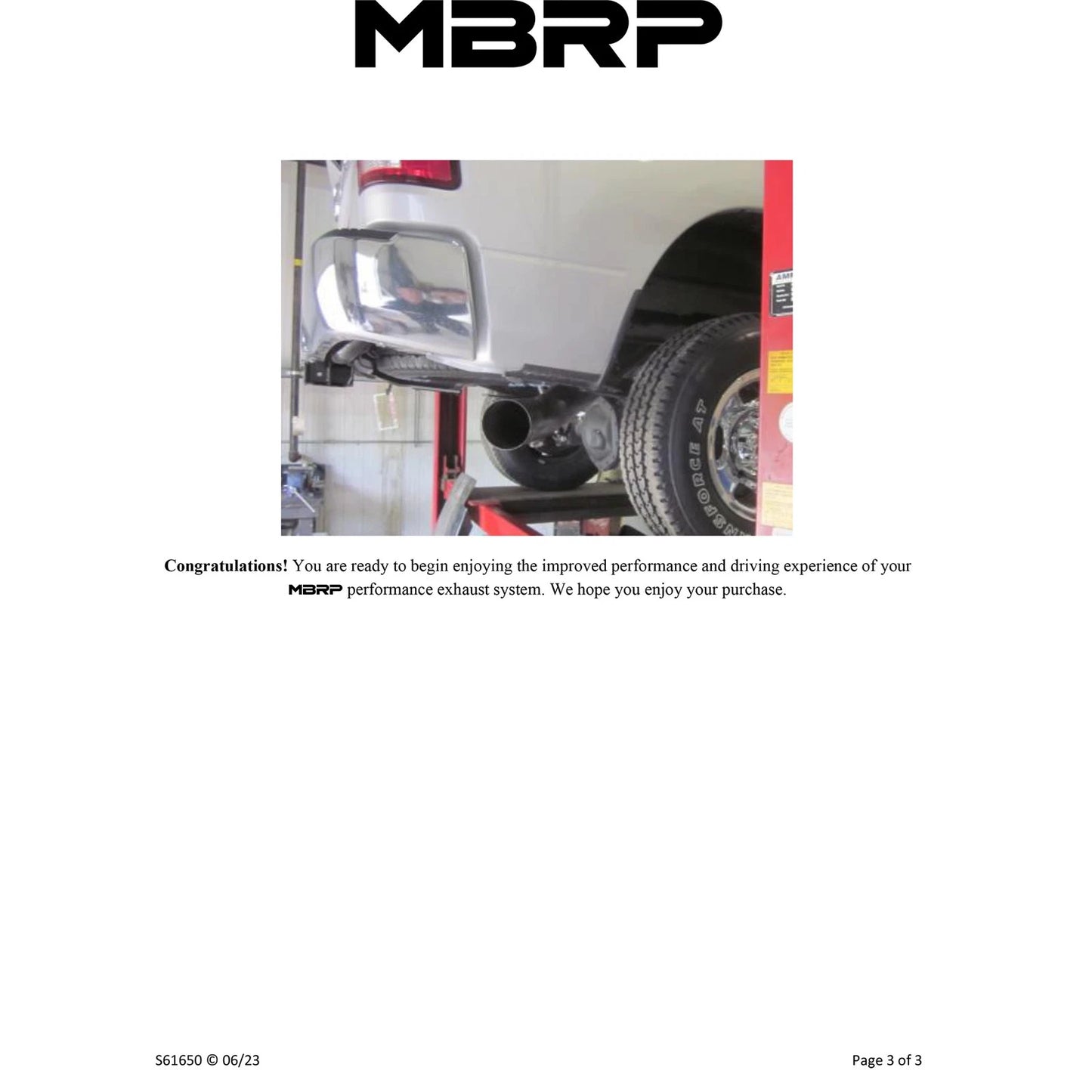 MBRP 5in Filter Back Single Side Exit T409 | Ram 2500/3500 Cummins 6.7L (13-18) (S61650409)