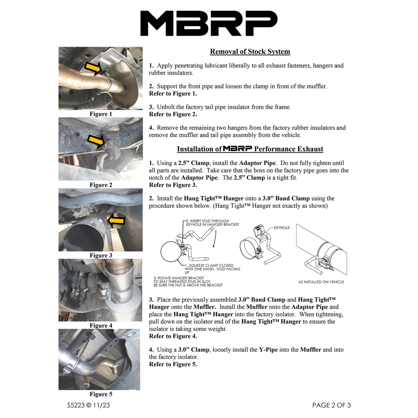 MBRP 3in Dual Split D&S Cat-Back Exhaust | Ford Ranger 19-23 (S5223BLK)