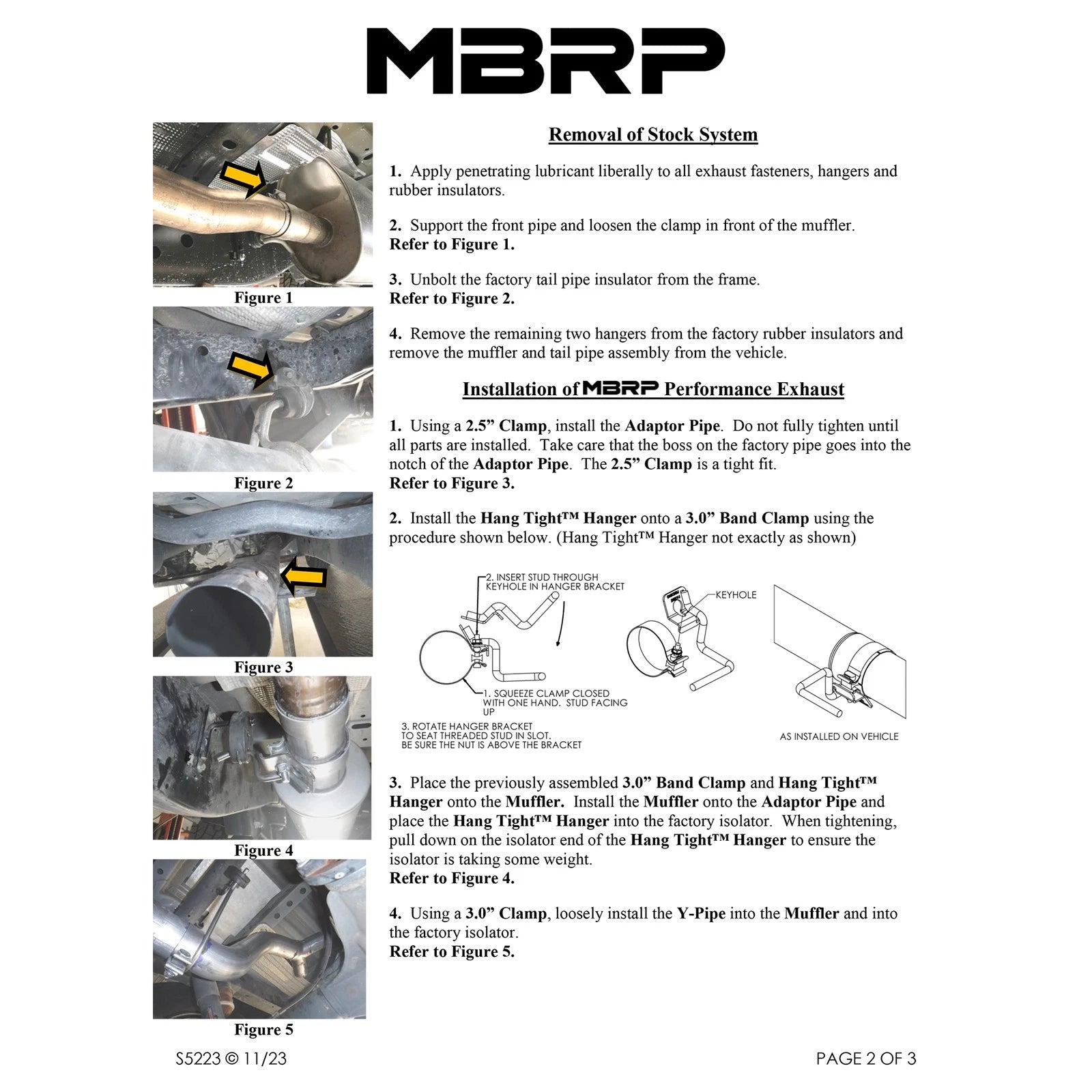MBRP 3in Dual Split D&S Cat-Back Exhaust | Ford Ranger 19-23 (S5223BLK)