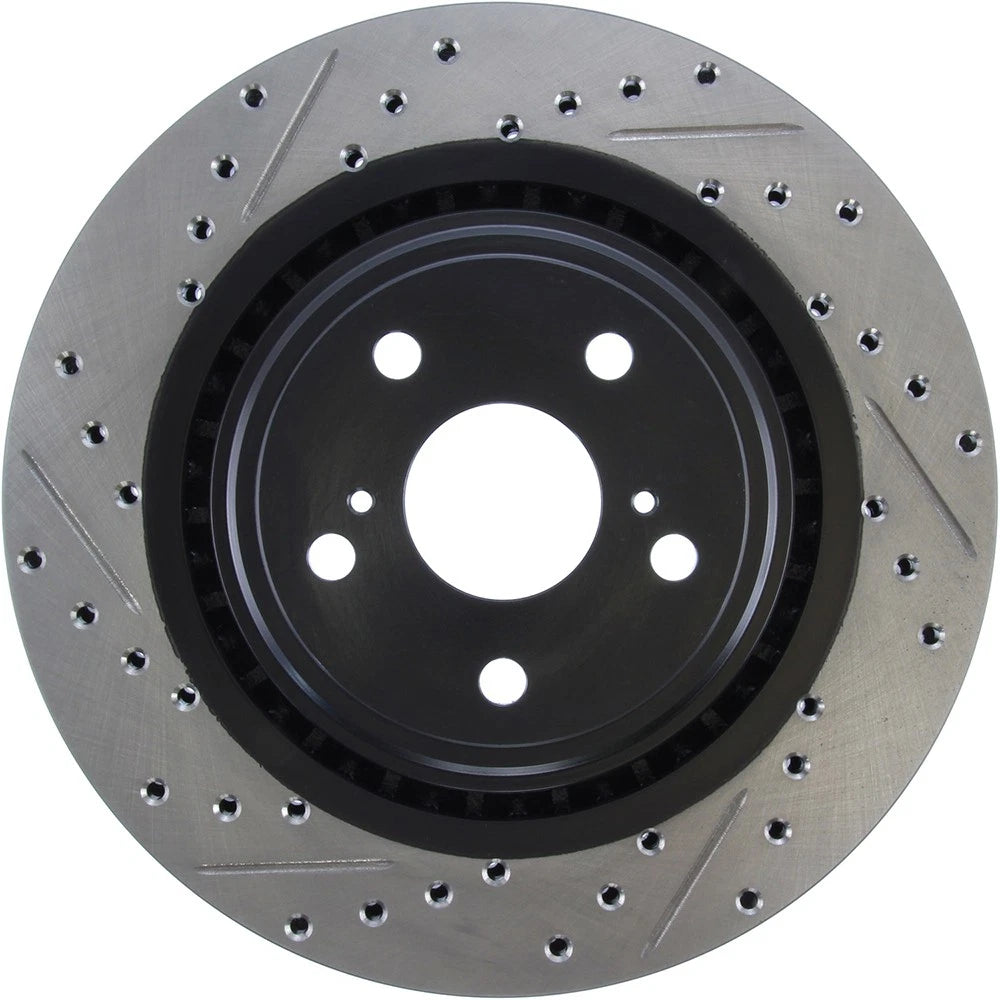 StopTech 127.44158R Front Right Drilled Brake Rotor for 10-15 Lexus RX350 RX450h