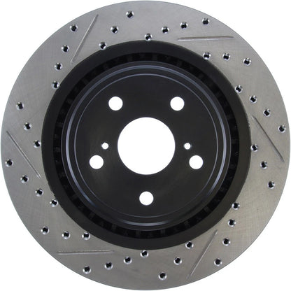 StopTech 127.44158R Front Right Drilled Brake Rotor for 10-15 Lexus RX350 RX450h