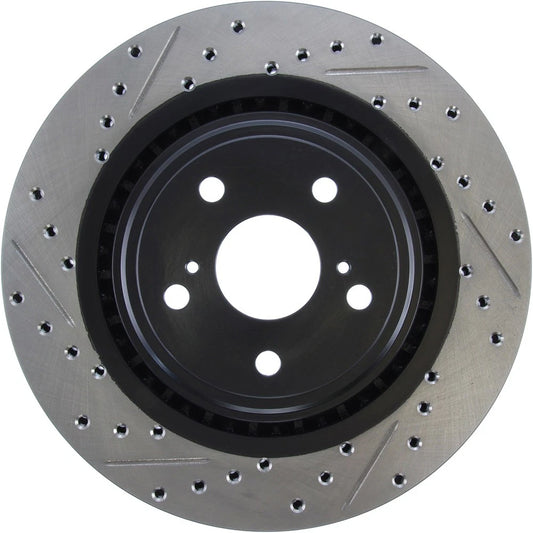 StopTech 127.44158R Front Right Drilled Brake Rotor for 10-15 Lexus RX350 RX450h