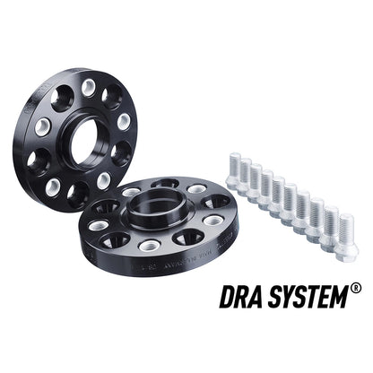 H&R 5055571SW DRA Black 25 mm Wheel Spacers Kit Set for 1984-23 Audi / 94-24 VW