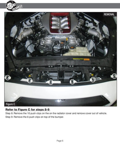 aFe Takeda Stage-2 Pro 5R Cold Air Intake System w/ Pro 5R Filter | Nissan GT-R (09-24) (TA-3007B)