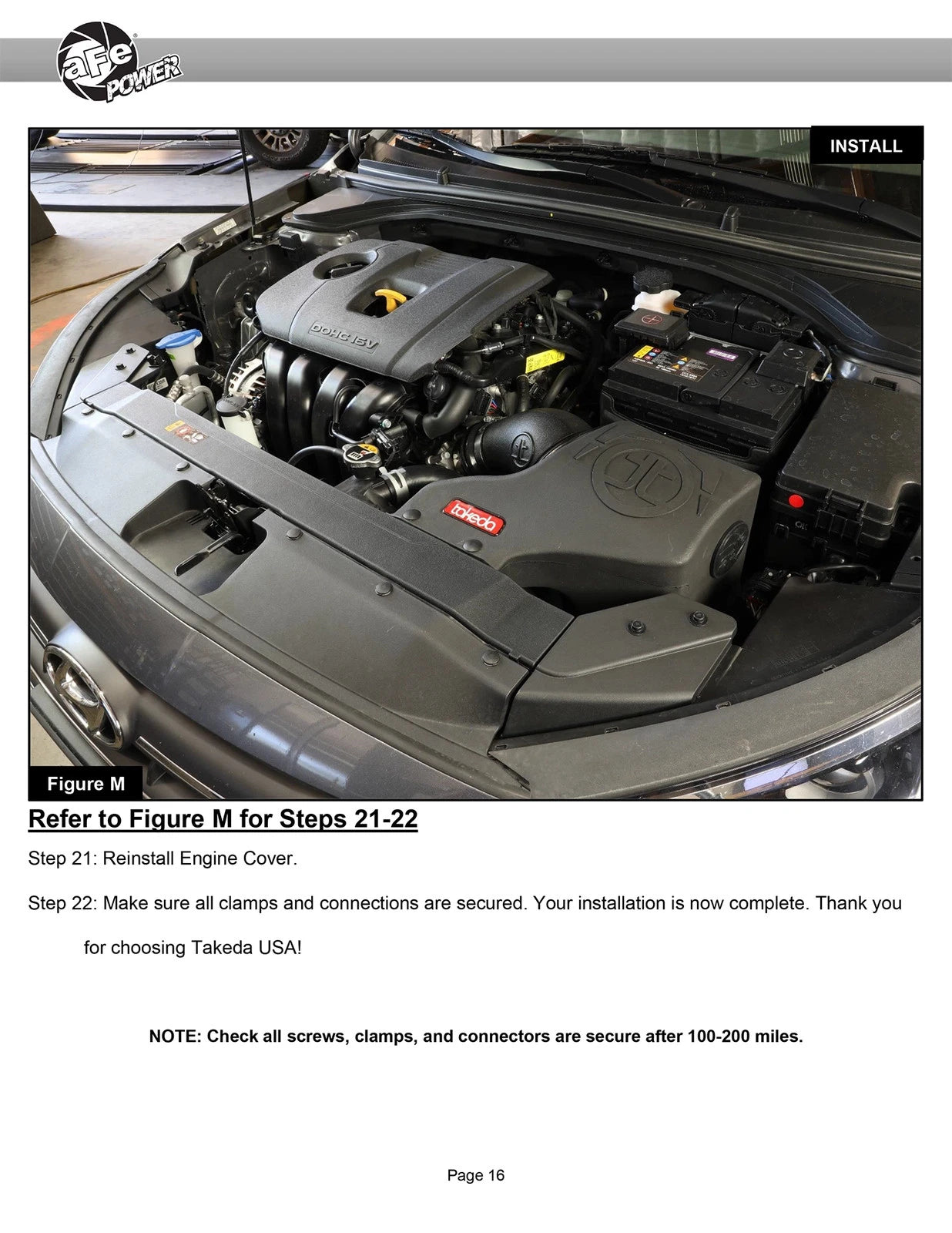 aFe 16-20 Hyundai Elantra L4 2.0L Takeda Momentum Pro 5R Cold Air Intake (56-70024R)