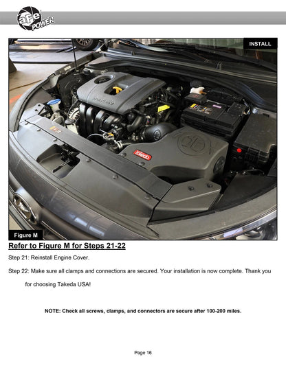 aFe 16-20 Hyundai Elantra L4 2.0L Takeda Momentum Pro 5R Cold Air Intake (56-70024R)