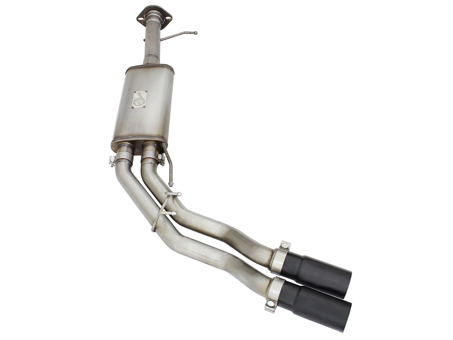 aFe 3in to 2.5in SS Front Side Exit Cat-Back Exhaust w/ Black Tip | Ford F150 (10-14) (49-43071-B)