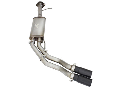 aFe 3in to 2.5in SS Front Side Exit Cat-Back Exhaust w/ Black Tip | Ford F150 (10-14) (49-43071-B)