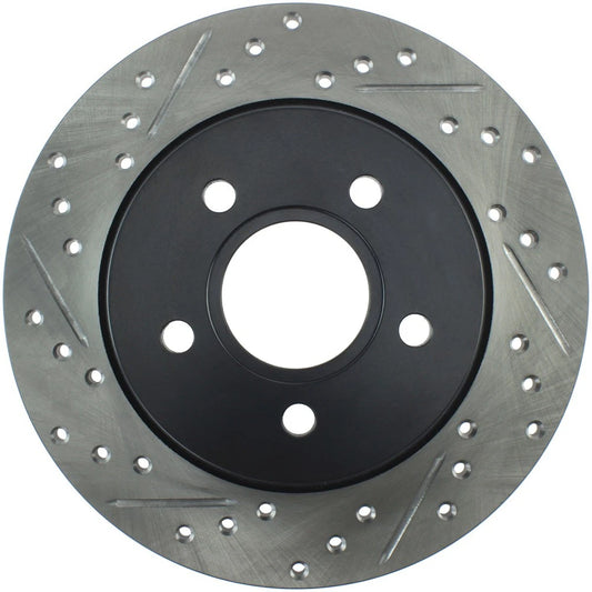 StopTech 127.61099R Rear Right Drilled Disc Brake Rotor for 2012-2018 Ford Focus