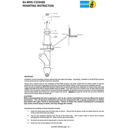 Bilstein B6 Performance Suspension Shock Absorber for 2005-2008 Dodge Magnum