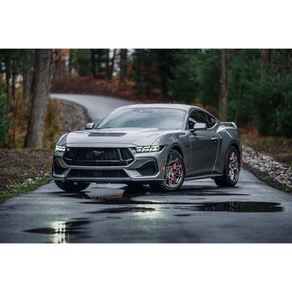 MBRP 3in Cat-Back Dual Split Rear Exhaust | Ford Mustang GT 5.0L (24+) Quad Black Tips (S7280BLK)