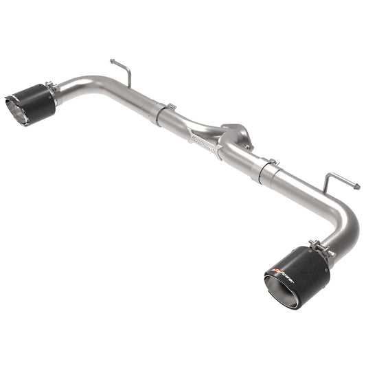 aFe Takeda 2.5in SS Axle-Back Exhaust w/ Carbon Tips | Mazda 3 (14-18) (49-37014-C)