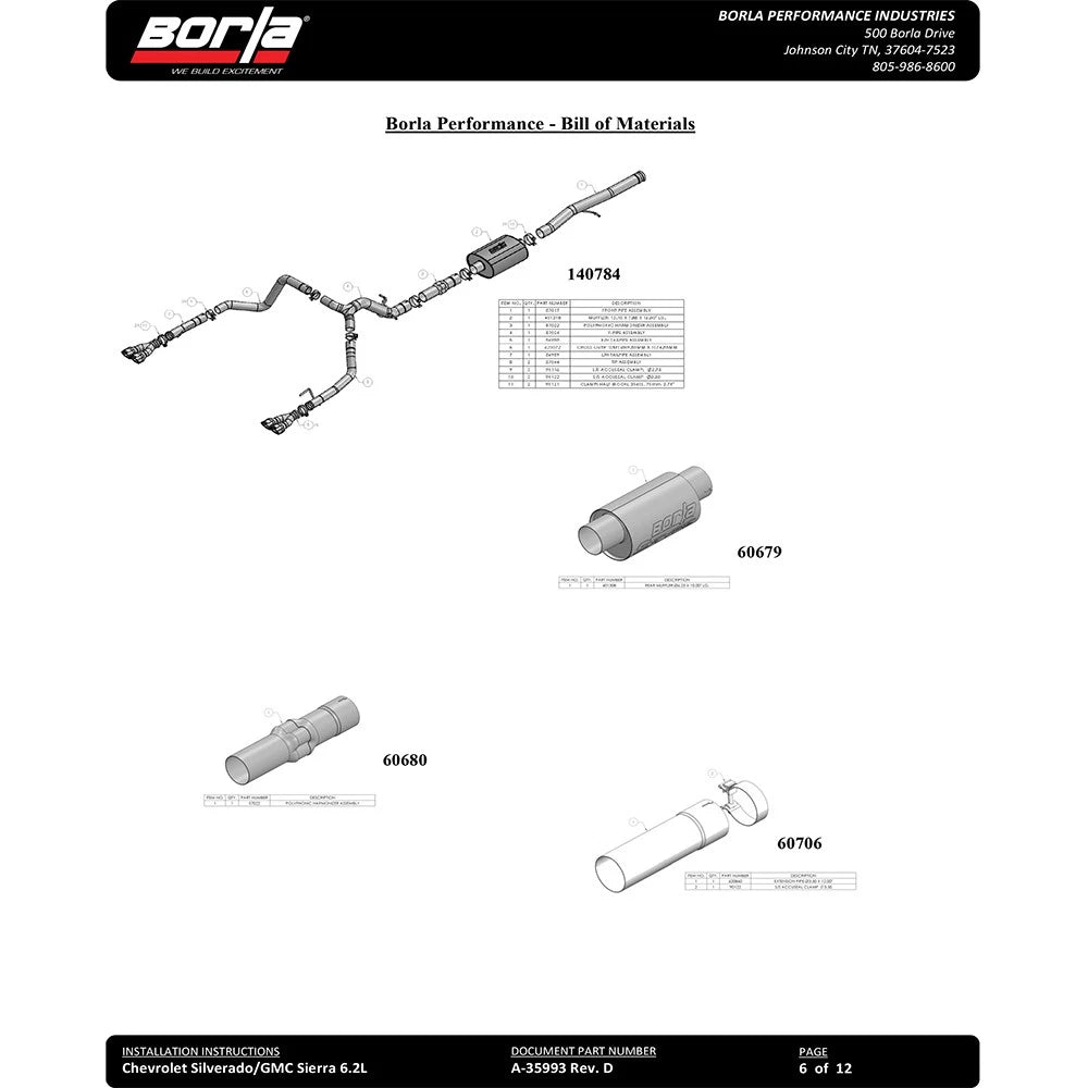 Borla Cat-Back Exhaust System - ATAK | Multiple Fitments (140776BC)
