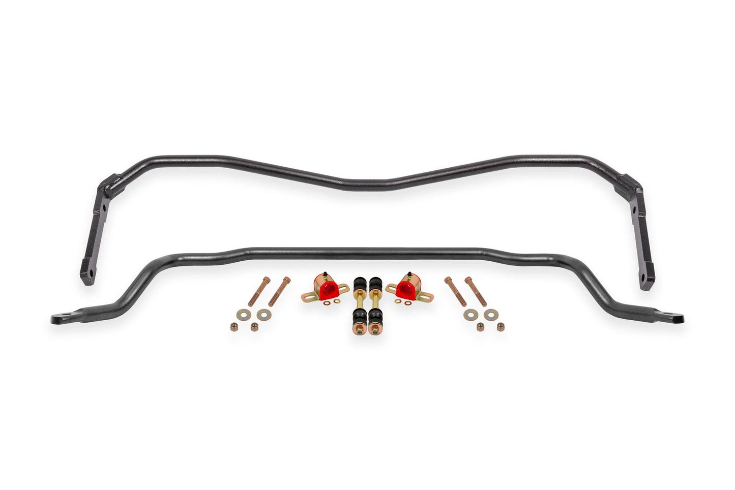 BMR 64-72 A-Body Front & Rear Sway Bar Kit w/ Bushings - Black Hammertone