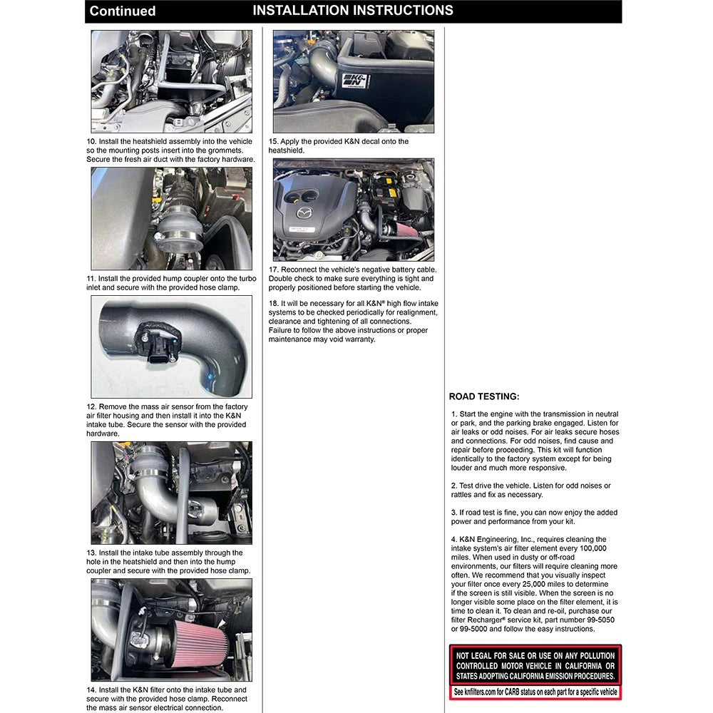 K&N 2021 Mazda 3 2.5L Turbo L4 Silver Typhoon Intake | Mazda 3 (21+ ) (69-6036TC)