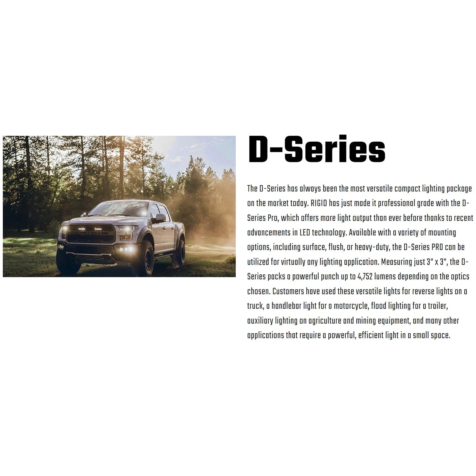 Rigid Industries Rigid D-Series Pro Midnight Light - Spot / Flush / Each (RIG212213BLK)