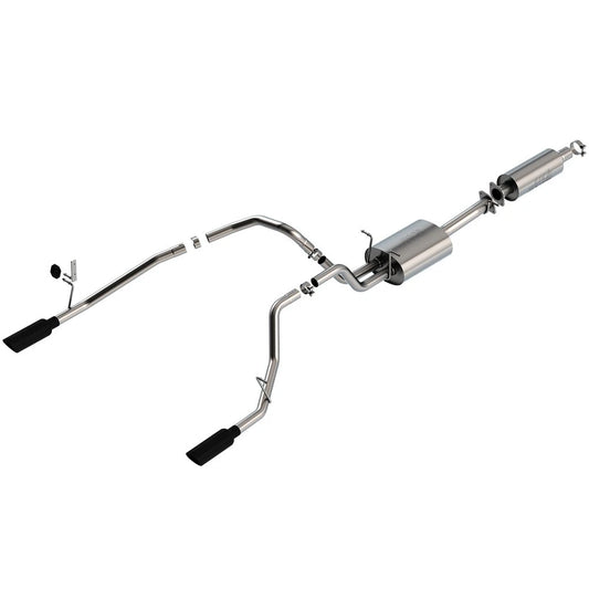 Borla 2.25in S-Type Black Chrome Tip Cat-Back Exhaust | RAM 1500 3.6L V6 (19-22) (140852BC)
