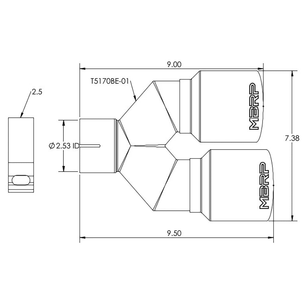MBRP Single Wall Angle Cut Dual 3.5-Inch Outlet | Universal (T5170BE)