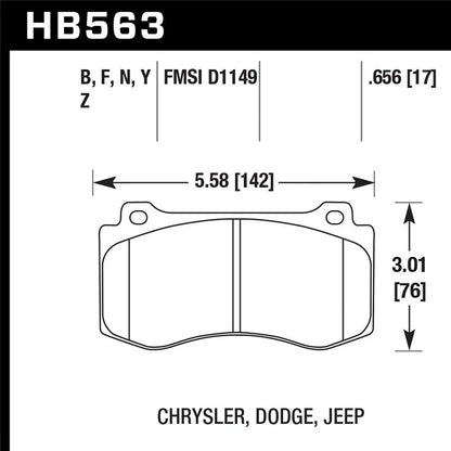 Hawk Performance HPS Front Brake Pads | Multiple Fitments (HB563F.656)