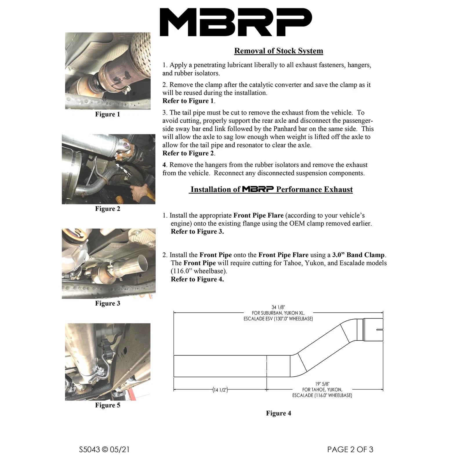 MBRP T304 SS 3in Cat-Back Single Side Exit Exhaust | Cadillac Escalade/GM Tahoe 15-20 (S5043304)