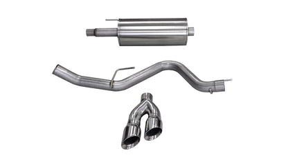 CORSA Sport / 3.0 in Cat-Back 4.0 in Twin Tips | Ford F-150 V8 2015-2020 5.0L (14837)