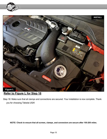 aFe 22-23 Hyundai Kona N 2.0L(t) Takeda Momentum Cold Air Intake w/ Pro DRY S Filter (56-70058D)