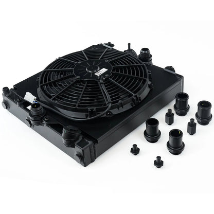 CSF Half Cooling Radiator with 12″ SPAL Fan (black) | MITSUBISHI Evolution 7/8/9