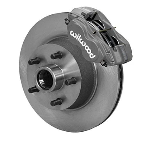 Wilwood Forged Dynalite-M Front Kit 11.30in 1 PC Rotor&Hub 1970-1973 Mustang Disc & Drum Spindle