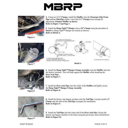 MBRP 3in Tip 3in Cat Back Single Side Exit Street Profile | Nissan Frontier (22-23) (S5407AL)