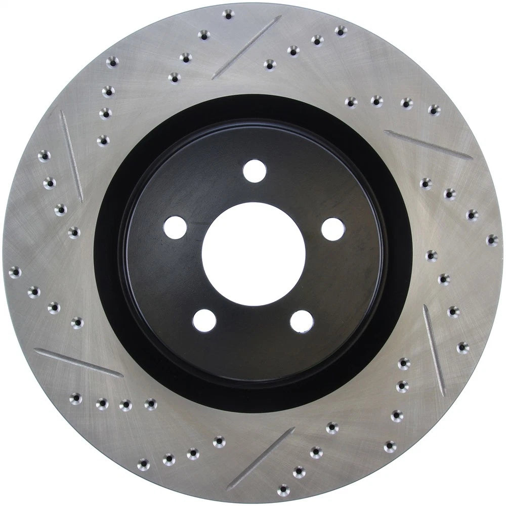 StopTech 127.61089R Front Right Drilled Disc Brake Rotor for 07-14 Ford Mustang