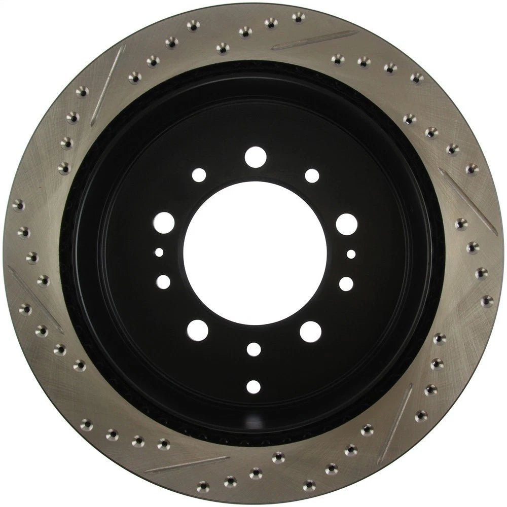 StopTech 127.44157L Rear Left Drilled Disc Brake Rotor for 2007-19 Toyota Tundra