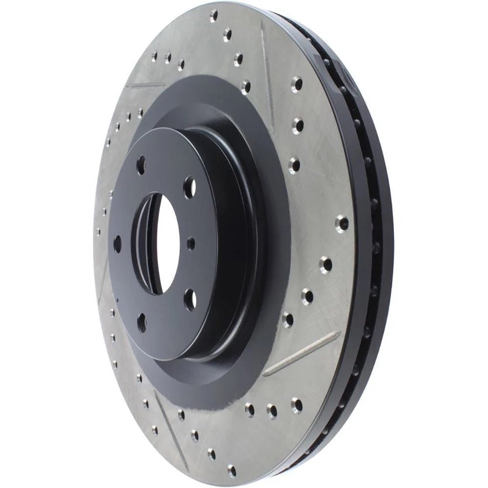 StopTech 127.42080L Front Left Drilled Brake Rotor for 09-19 370Z / 06-18 Maxima