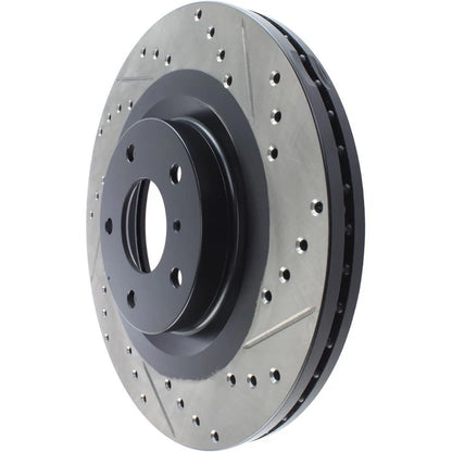 StopTech 127.42080L Front Left Drilled Brake Rotor for 09-19 370Z / 06-18 Maxima