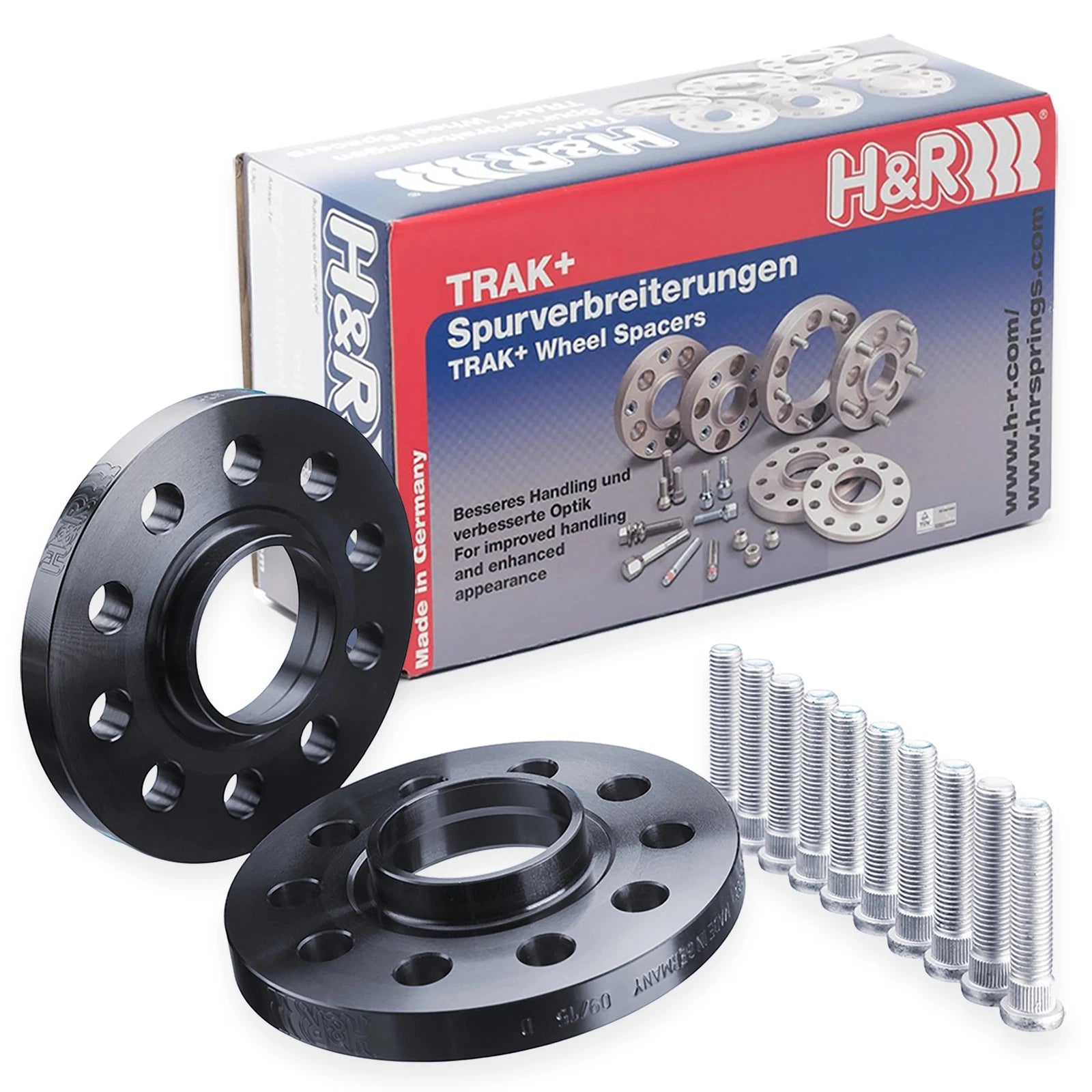 H&R 30656700SW DRS Front or Rear Black 15 mm Wheel Spacers Kit for 2009-24 Mazda
