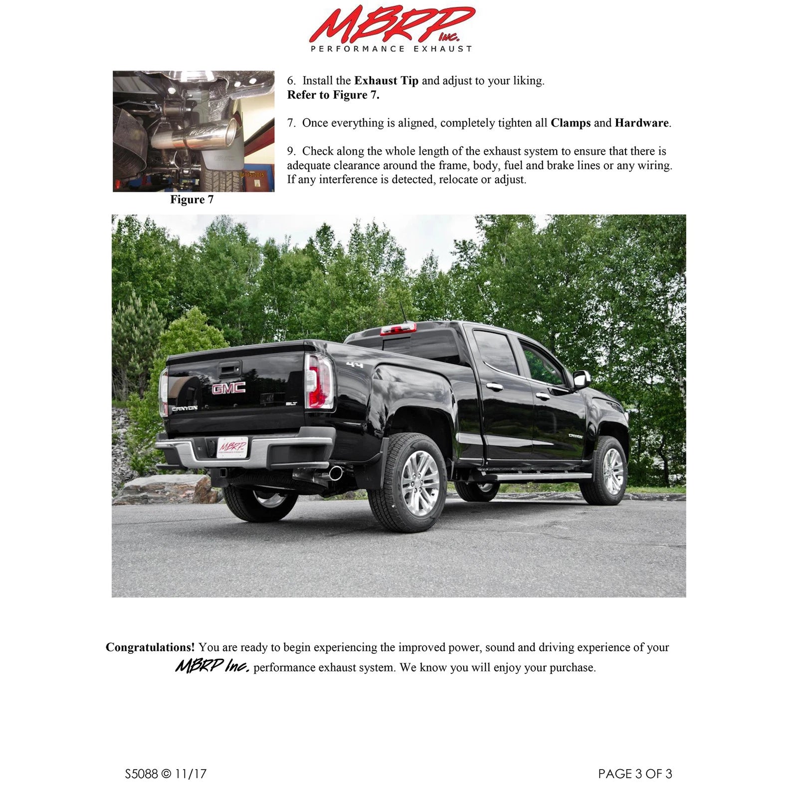 MBRP 3in D&S Cat-Back Exhaust | Colorado/Canyon 2.5L & 3.6L (15-16) (S5088AL)