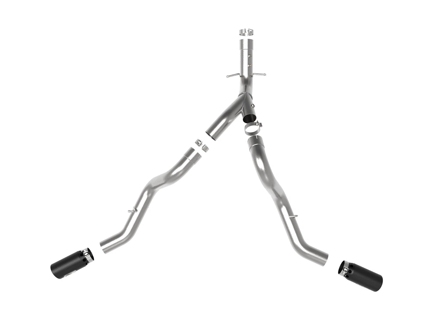 aFe Large Bore-HD 4in 409SS DPF-Back Exhaust w/ Black Tip | GM Diesel Trucks V8-6.6L L5P (49-44126-B)