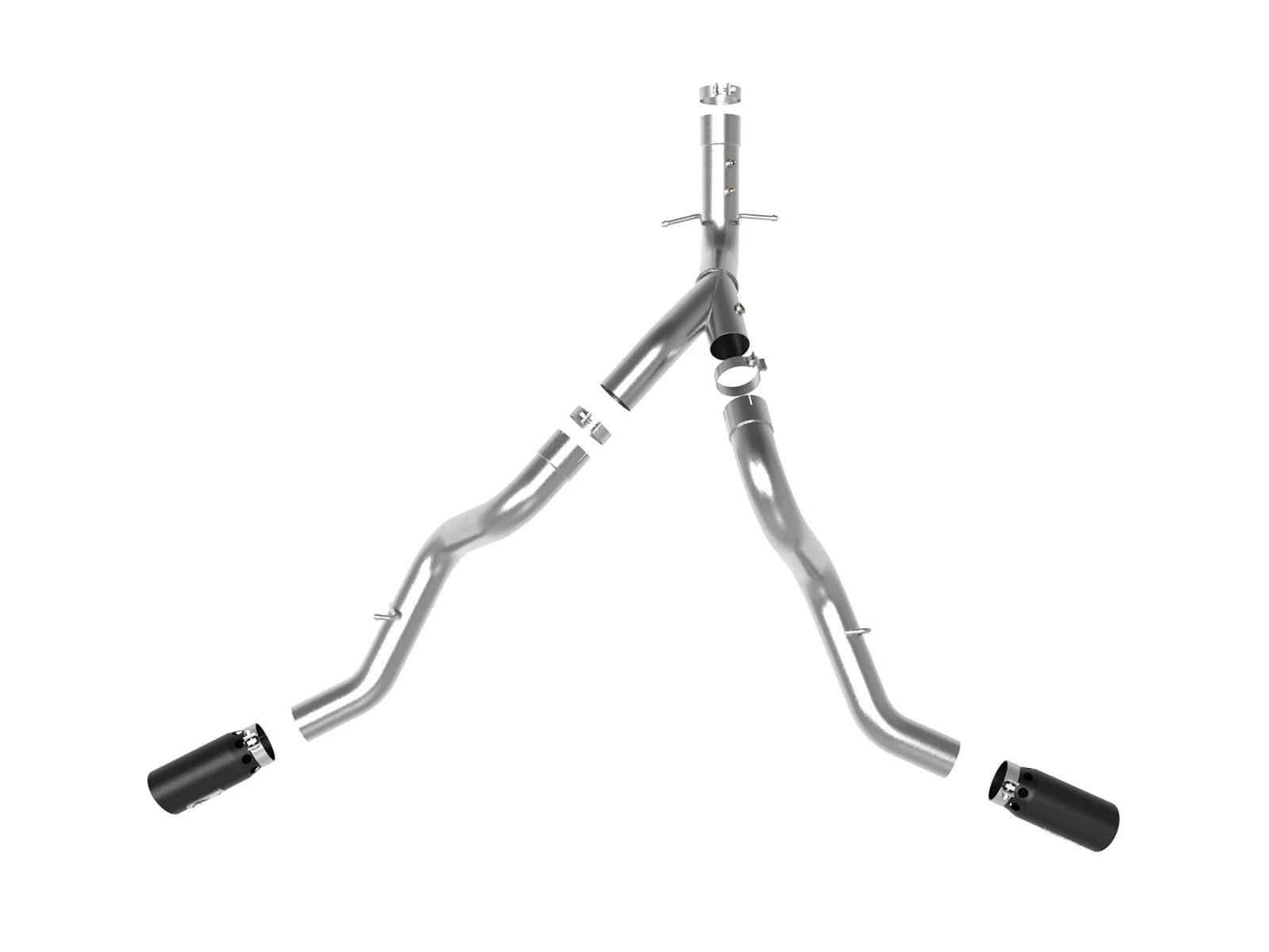 aFe Large Bore-HD 4in 409SS DPF-Back Exhaust w/ Black Tip | GM Diesel Trucks V8-6.6L L5P (49-44126-B)
