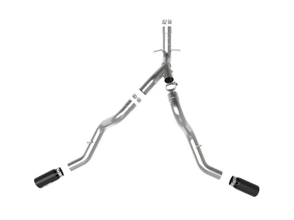 aFe Large Bore-HD 4in 409SS DPF-Back Exhaust w/ Black Tip | GM Diesel Trucks V8-6.6L L5P (49-44126-B)