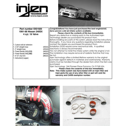 Injen Short Ram Intake | Toyota Celica / Supra / Nissan 200SX / 240SX / Mazda 929 / Infiniti G20 (85-98) (EIS1920P)